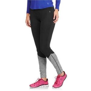 ( DANSKIN NOW ) Color Block Fitted Leggings With Hidden Inside Pocket